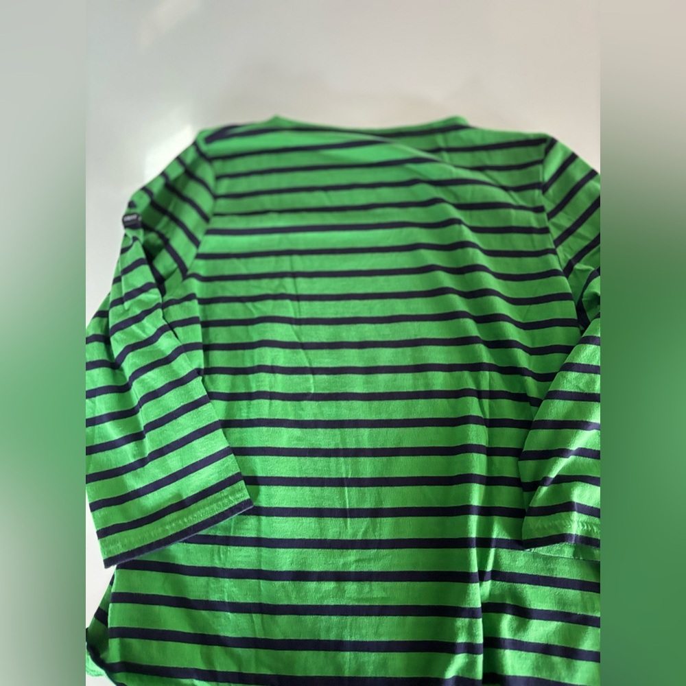 Saint James Women’s Green & Blue Striped Top XS - Picture 5 of 6